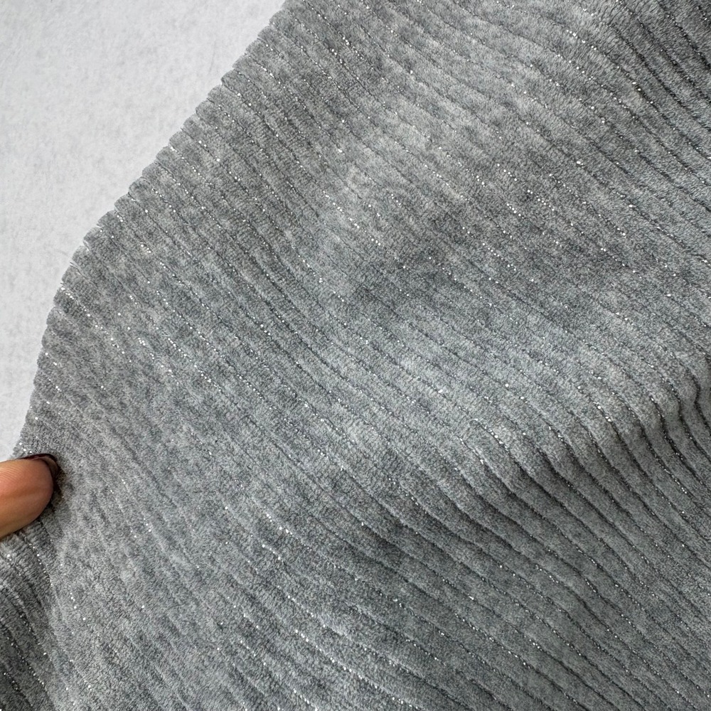 LIVI Active Gray Ribbed Sparkle Jogger Sweatpants Womens Sz 18/20 Comfort Lounge - Picture 4 of 5